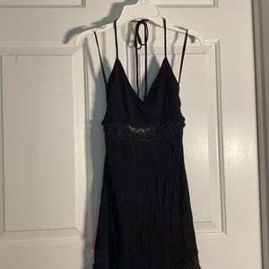 Francesca’s Black Halter Maxi Dress